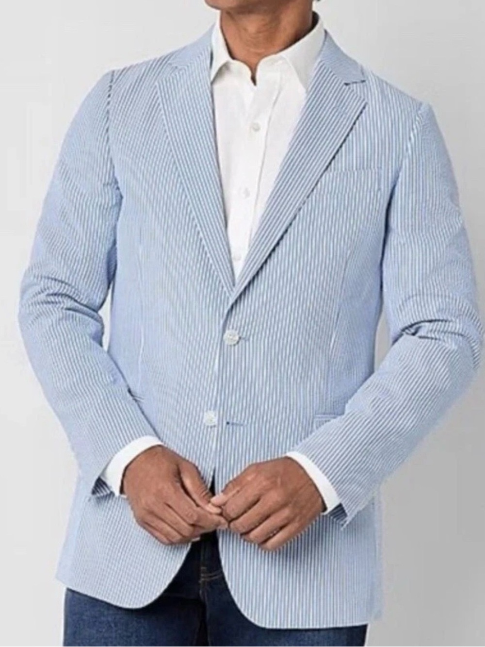 Stafford Men's Classic Fit Seersucker Sport Coat -Size 42 REG